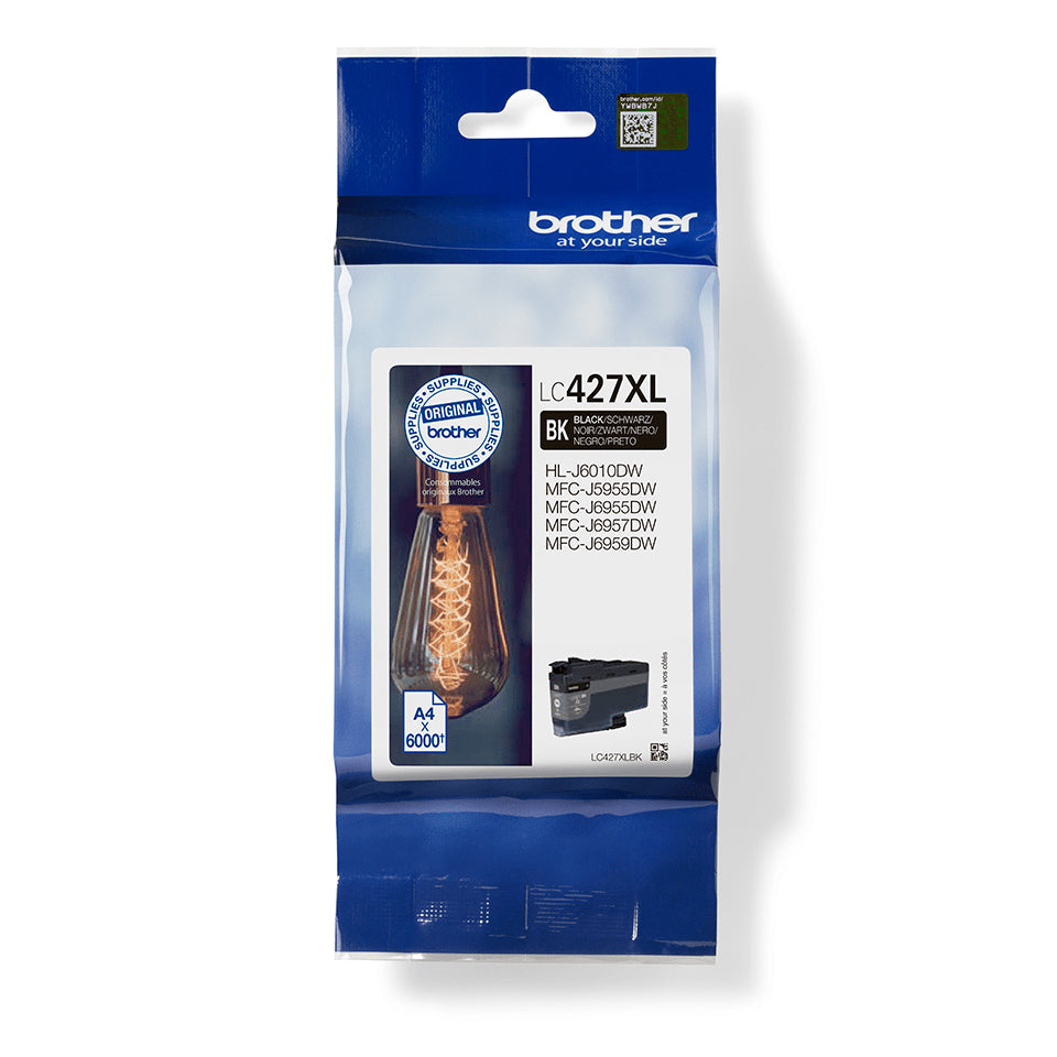 Brother LC-427XLBK bläckpatroner Original Hög (XL) avkastning Svart