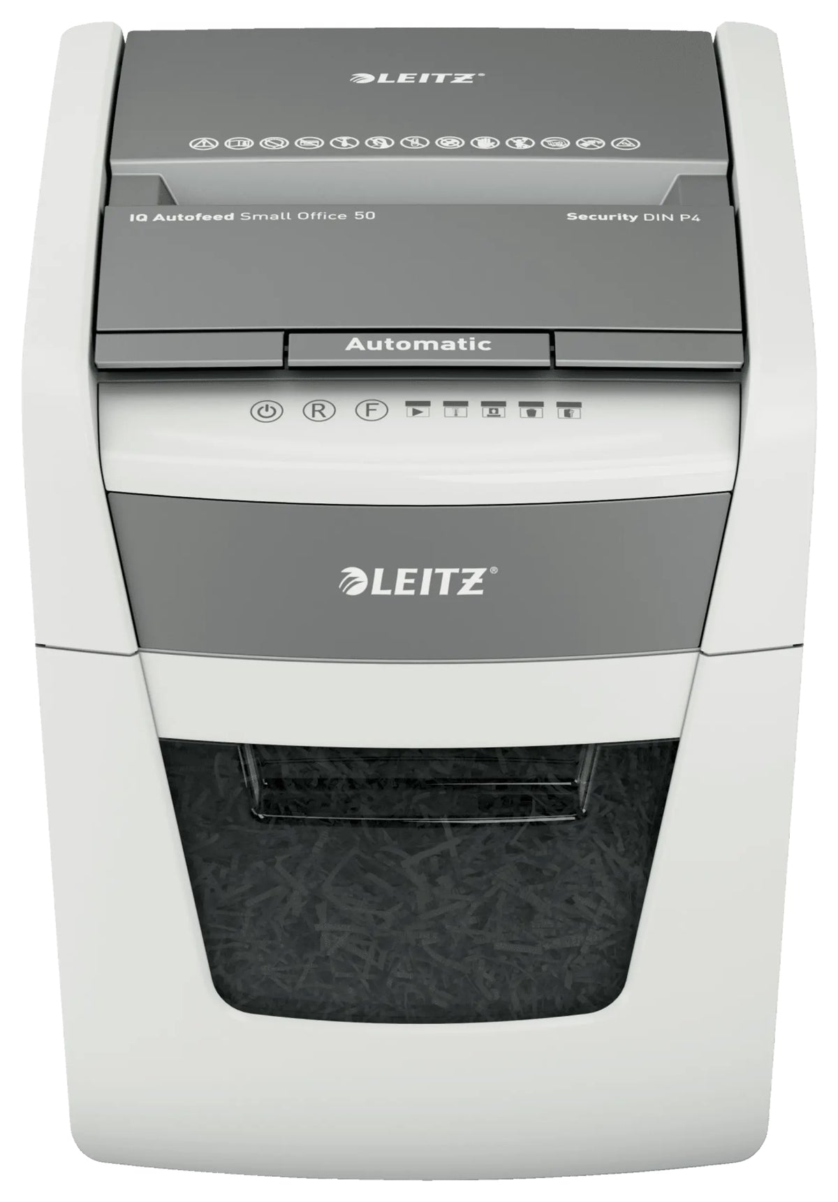 Leitz IQ Autofeed Small Office 50X Automatisk Dokumentförstörare P4
