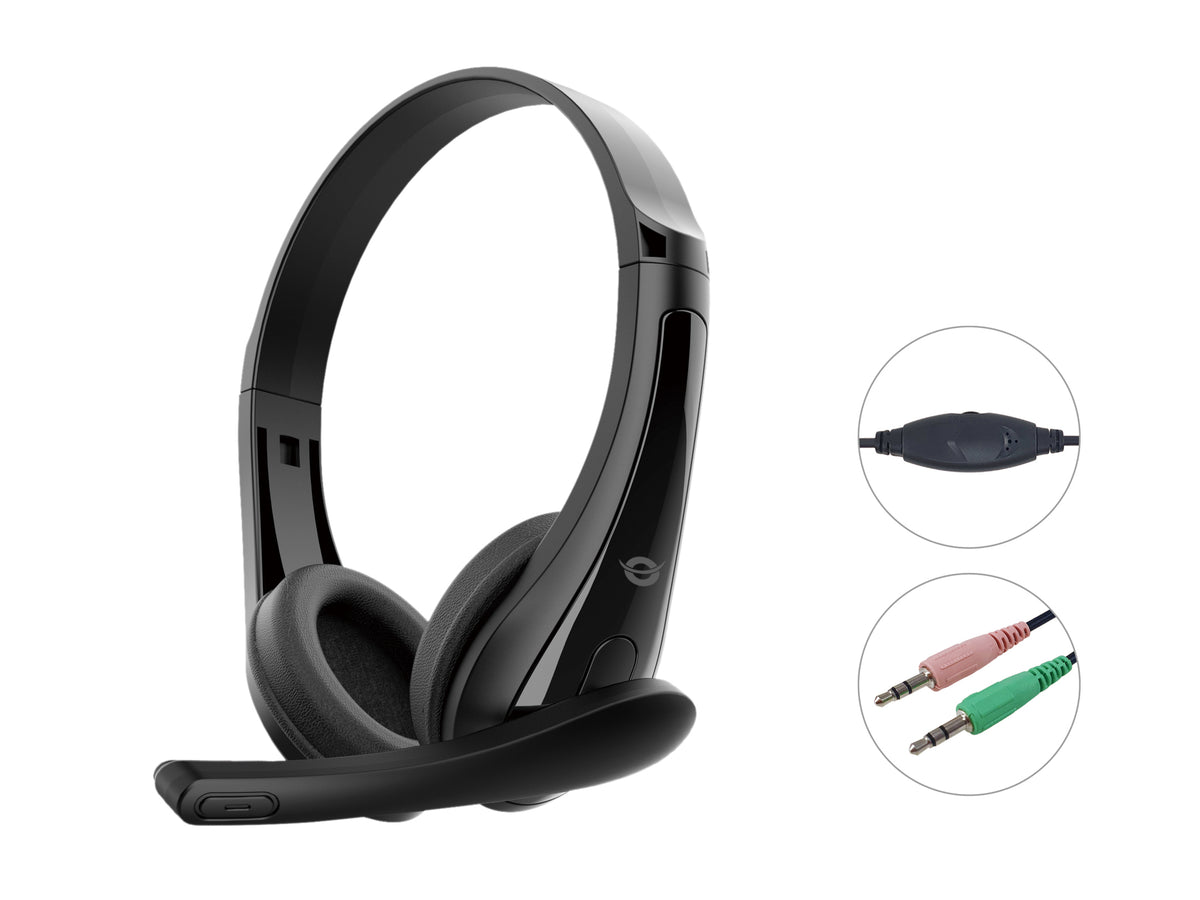 Conceptronic POLONA06B3T hörlur och headset Kabel Huvudband Samtal/musik Svart