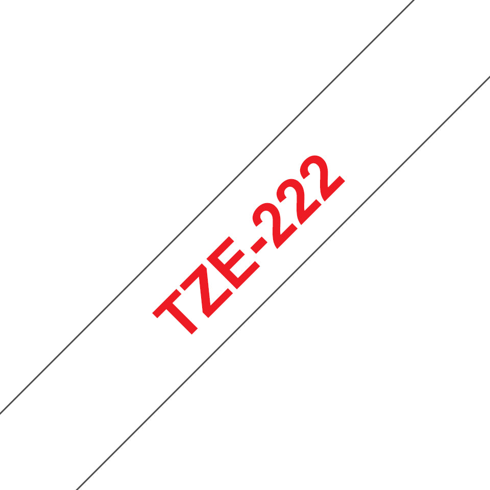 Brother TZE-222 etikett-tejp Röd på vit