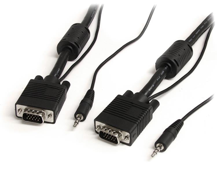 StarTech.com 5 m videokoaxialkabel med audio för VGA-skärm med hög upplösning HD15