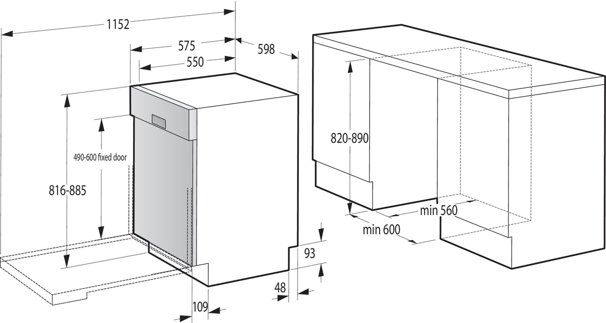 Gorenje GI642E90X Halvintegrerad 13 kuvert