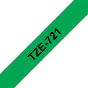 Brother TZE-721 etikett-tejp Svart på grön