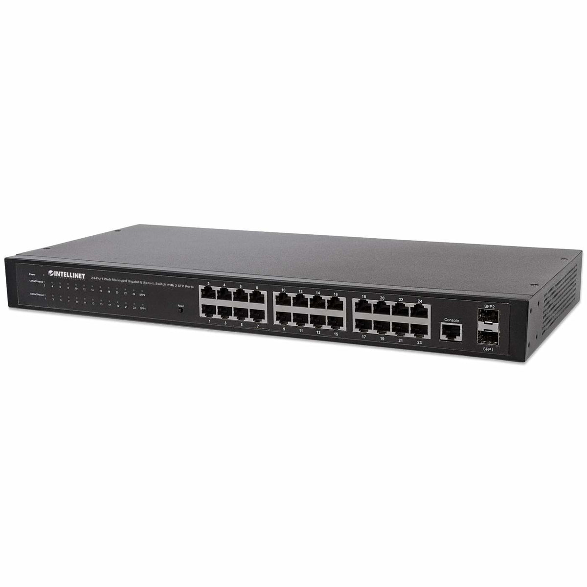 Intellinet 560917 nätverksswitchar hanterad Gigabit Ethernet (10/100/1000) 1U Svart