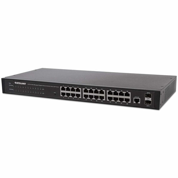 Intellinet 560917 nätverksswitchar hanterad Gigabit Ethernet (10/100/1000) 1U Svart