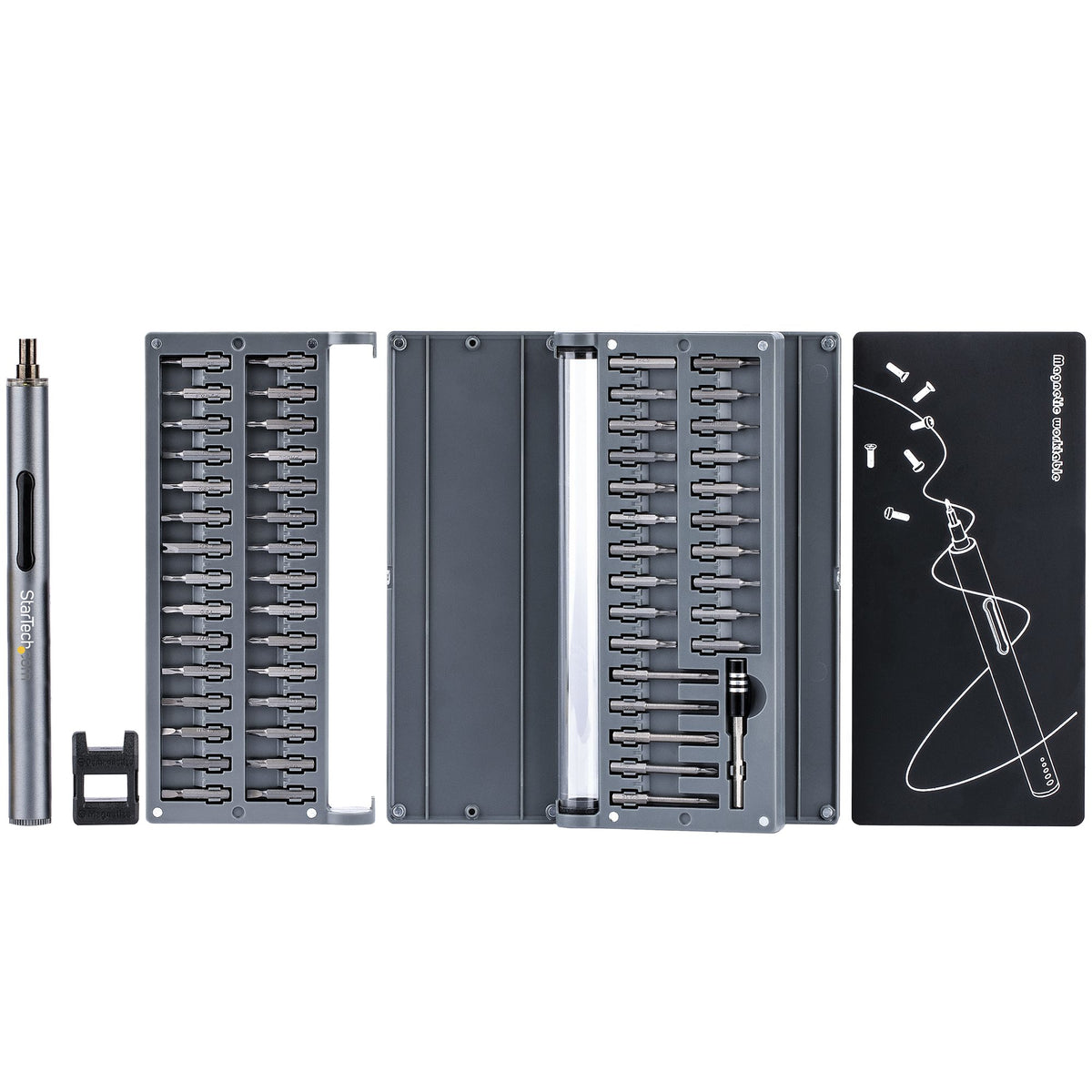 StarTech.com Elektrisk precisionsskruvdragarsats med 55 bits