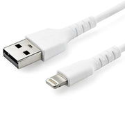 StarTech.com 1m tålig vitt USB-A till Blixtkabel