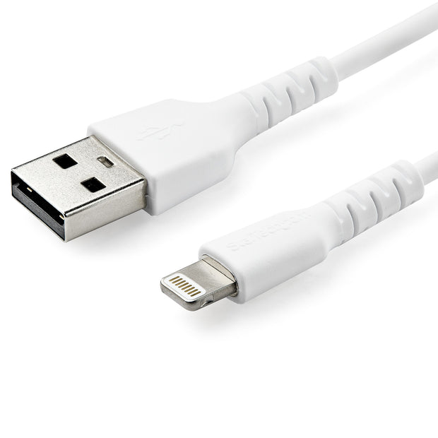 StarTech.com 1m tålig vitt USB-A till Blixtkabel