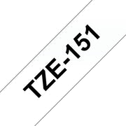 Brother TZE-151 etikett-tejp Svart på transparent