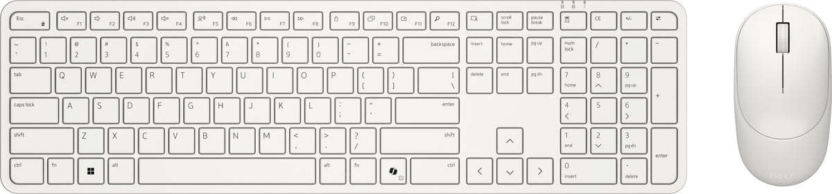 DELL Pro 5 KM526 tangentbord Mus inkluderad Hem / Kontor RF Trådlös QWERTY Nordic Vit