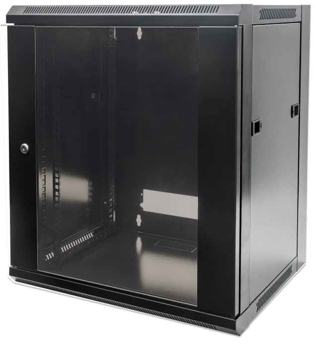 Intellinet 711715 rack 6U Väggmonterad rack Svart