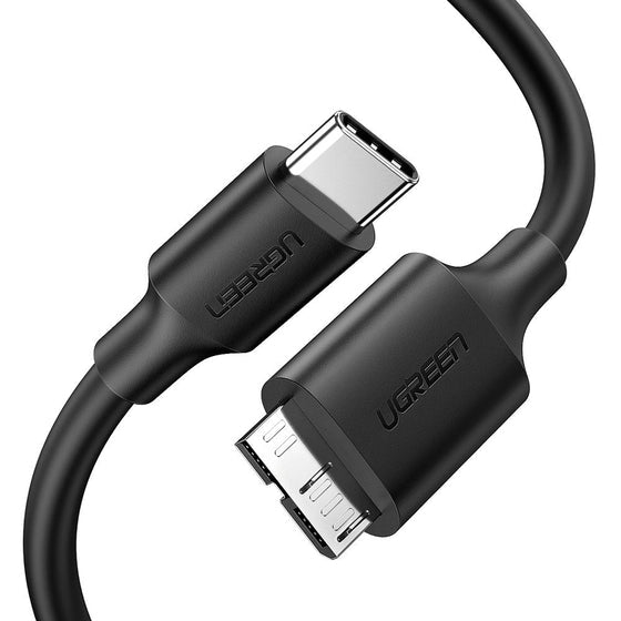 Ugreen UGR-20103 USB-kablar USB 3.2 Gen 1 (3.1 Gen 1) 1 m USB C Micro-USB B Svart