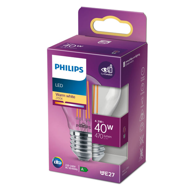 Philips Filamentkronljuskälla klar 40 W P45 E27