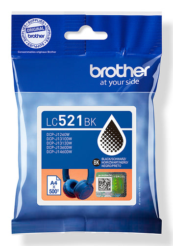 Brother LC521BK bläckpatroner Original Svart