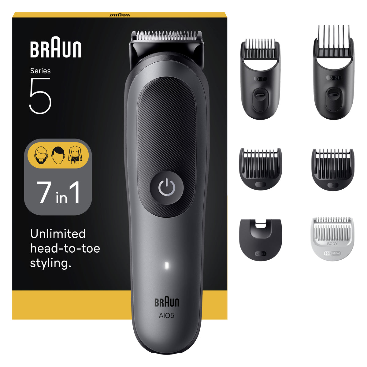 Braun 80789911 skägg/hår trimmer Mörkgrå 21 Litium-Ion (Li-Ion)