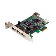 StarTech.com PEXUSB4DP nätverkskort/adapters Intern USB 2.0
