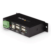 StarTech.com ST4200USBM gränssnittshubbar USB 2.0 Type-B 480 Mbit/s Svart