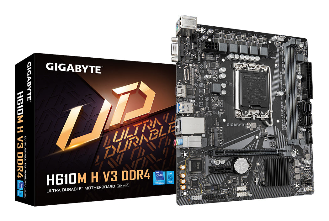 GIGABYTE H610M H V3 DDR4 moderkort Intel H610 Express LGA 1700 micro ATX