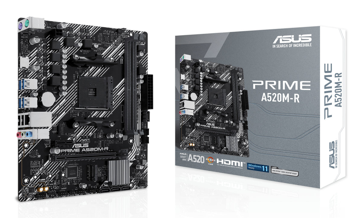 ASUS PRIME A520M-R AMD A520 Uttag AM4 micro ATX