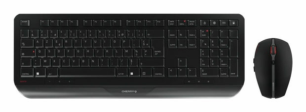 CHERRY JD-7000FR-2 tangentbord Mus inkluderad Hem / Kontor RF Trådlös AZERTY Fransk Svart