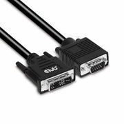 CLUB3D DVI-A TO VGA CABLE M/M 3m/ 9.8ft 28 AWG Svart