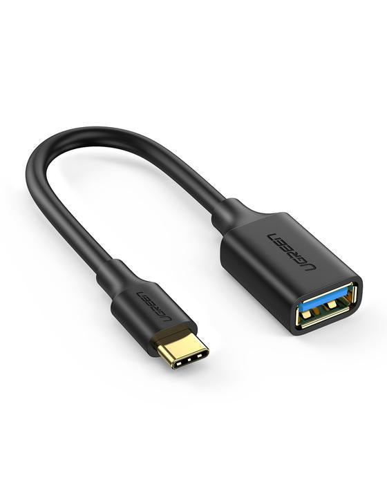 Ugreen 30701 USB-kablar USB 3.2 Gen 1 (3.1 Gen 1) 0,15 m USB C USB A Svart