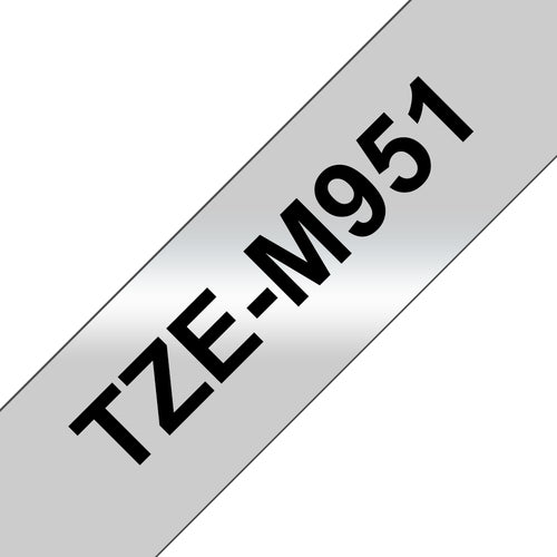 Brother TZE-M951 etikett-tejp Svart på silver