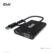 CLUB3D CSV-1611 USB-grafikadapter 3840 x 2160 pixlar Svart