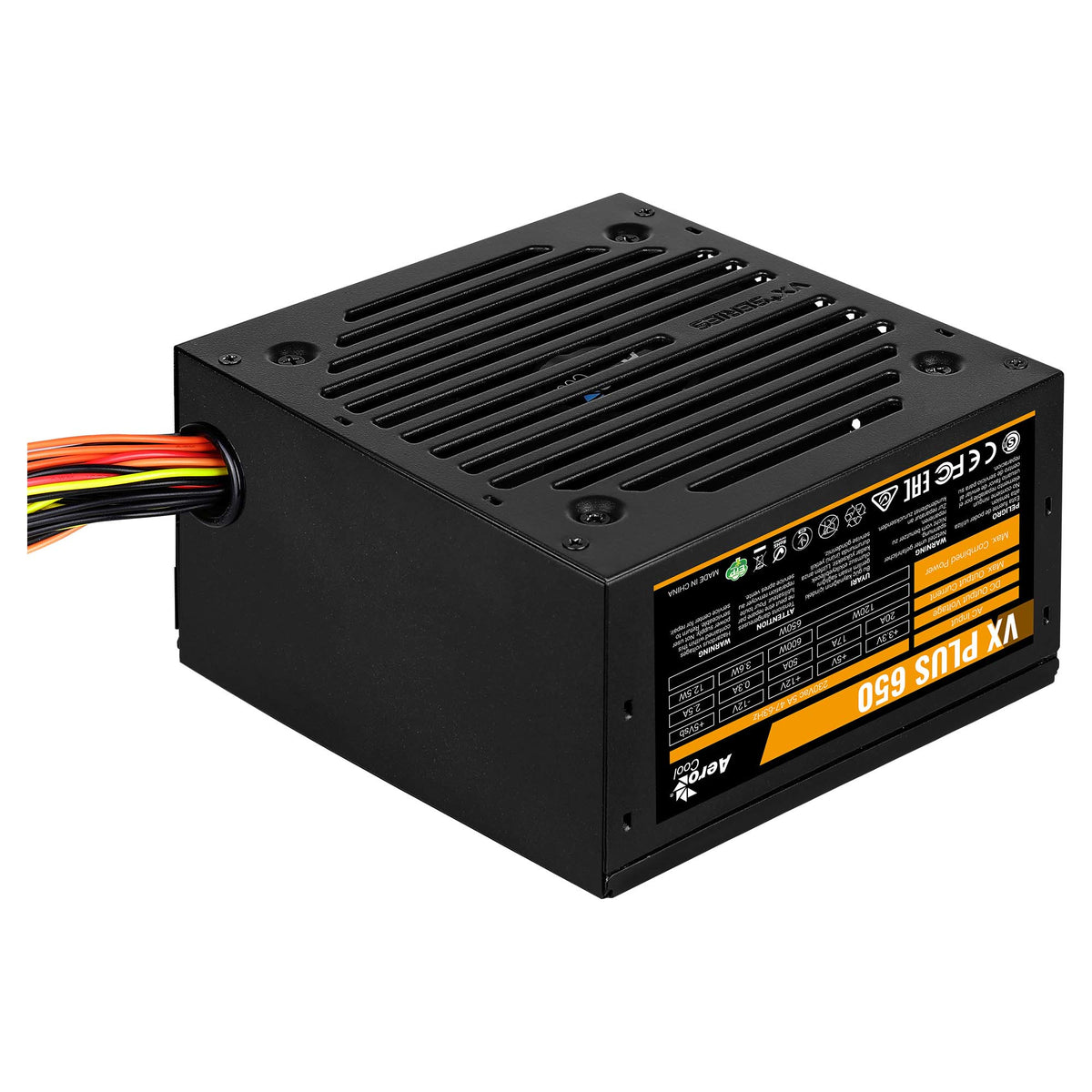 Aerocool VX PLUS 650 strömförsörjningsenheter 650 W 20+4 pin ATX Svart
