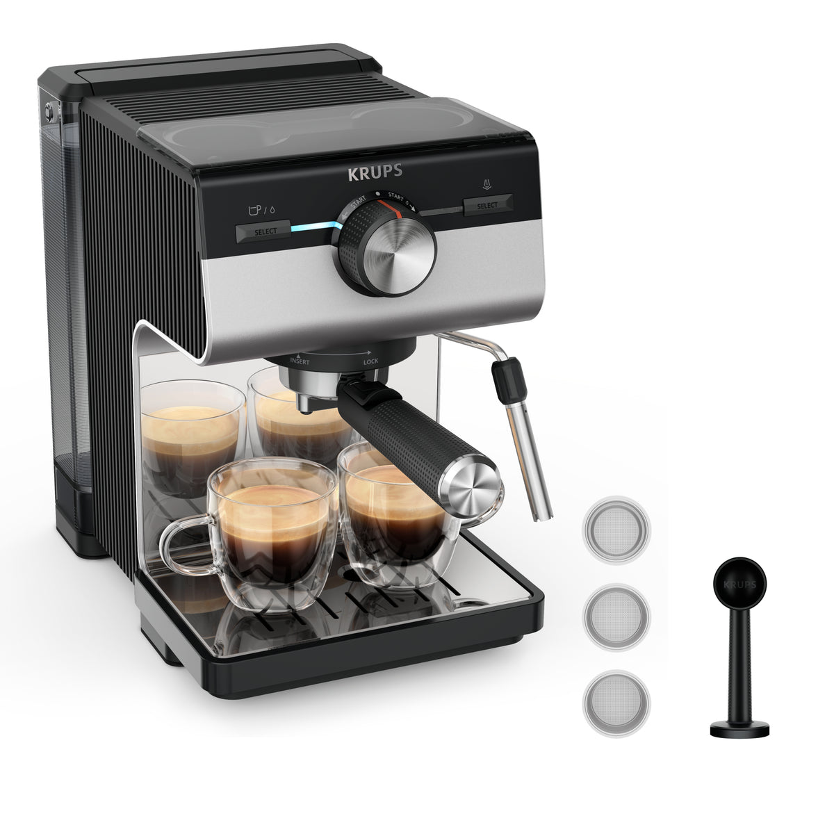 Krups Authentic+ XP384E10 kaffemaskin Halvautomatisk Espressomaskin 2 l