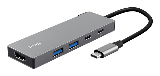 Trust 26062 gränssnittshubbar USB Type-C Grå USB-hubb