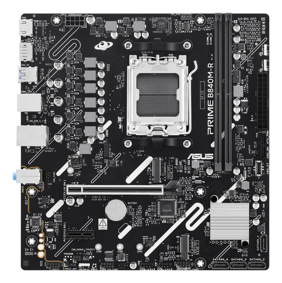 ASUS PRIME B840M-R AMD B840 AM5-sockel micro ATX