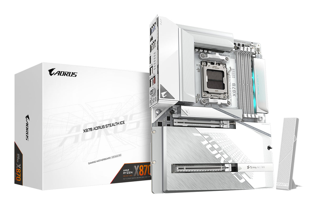 GIGABYTE X870 AORUS STEALTH ICE AMD X870 AM5-sockel ATX