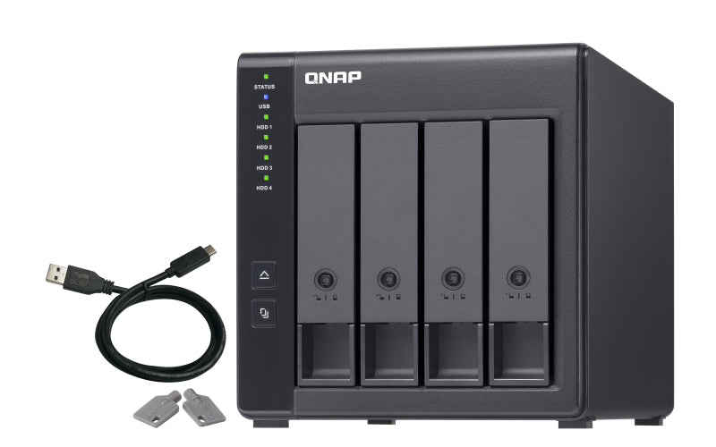 QNAP TR-004 Hölje för lagringsenheter HDD- / SSD kabinett Svart 2.5/3.5"