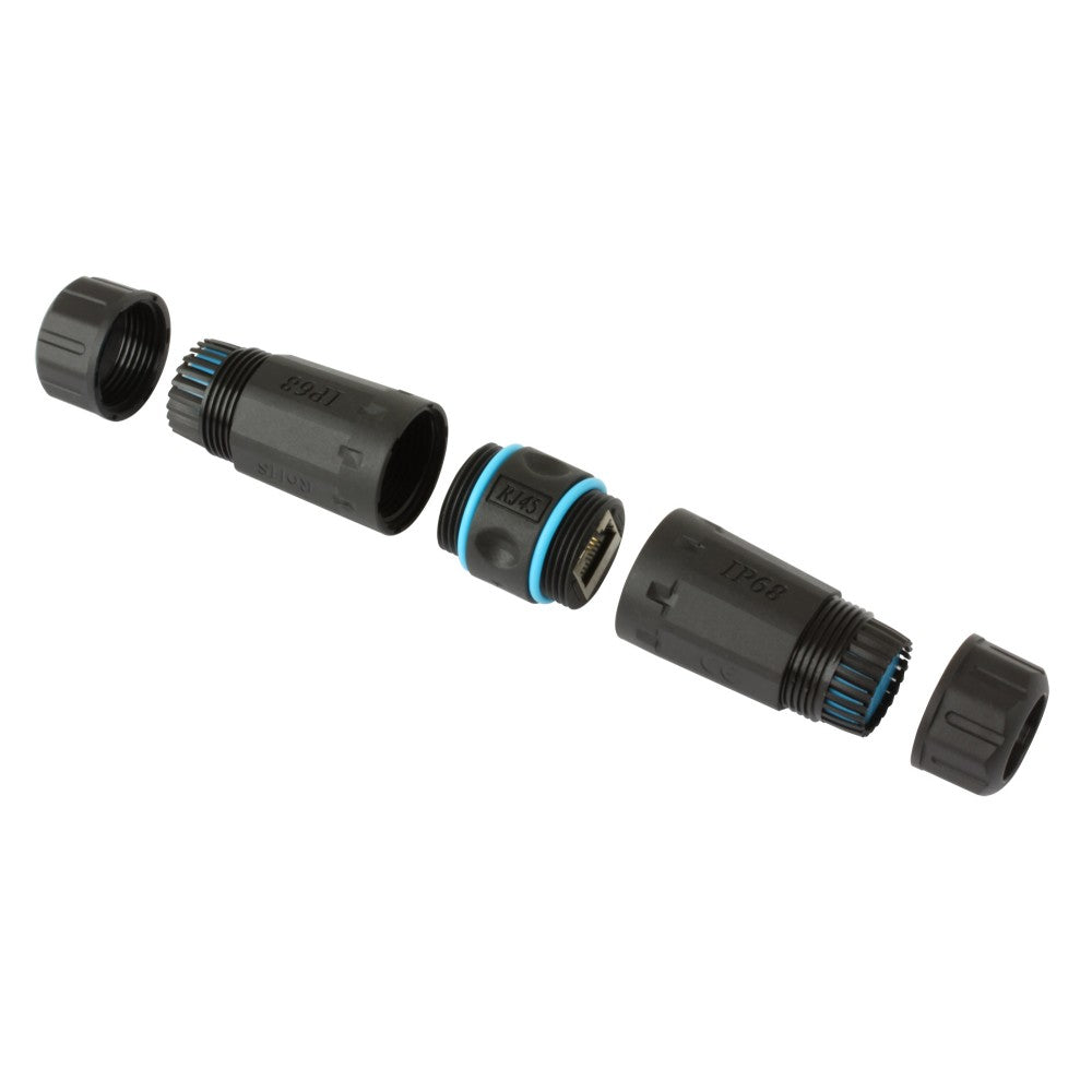 Techly IWP-MD C6-IP68T kabelomvandlare (hane/hona) RJ-45 Svart
