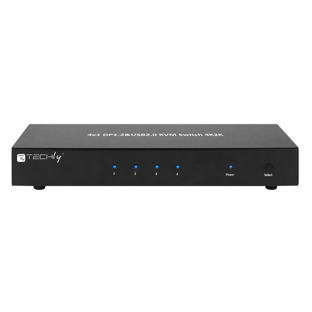 Techly IDATA DP-KVM4 KVM-switchar Rackmontering Svart