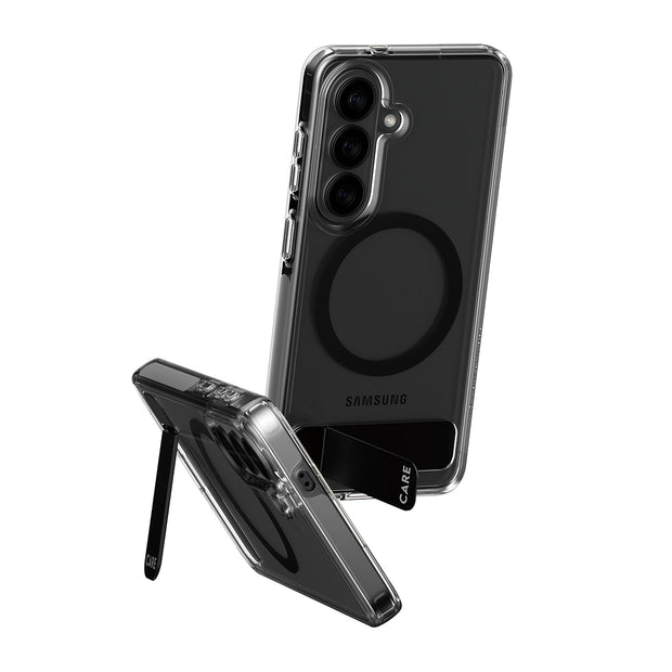 PanzerGlass CARE by Kickstand Case Transparent w. Qi Samsung Galaxy S26