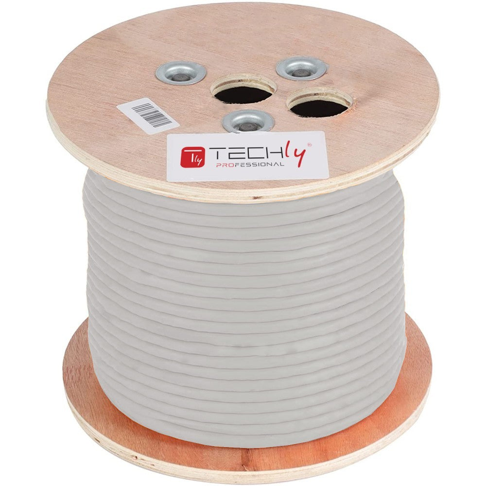 Techly ITP-C6A-FLS305 nätverkskablar Grå 305 m Cat6a S/FTP (S-STP)