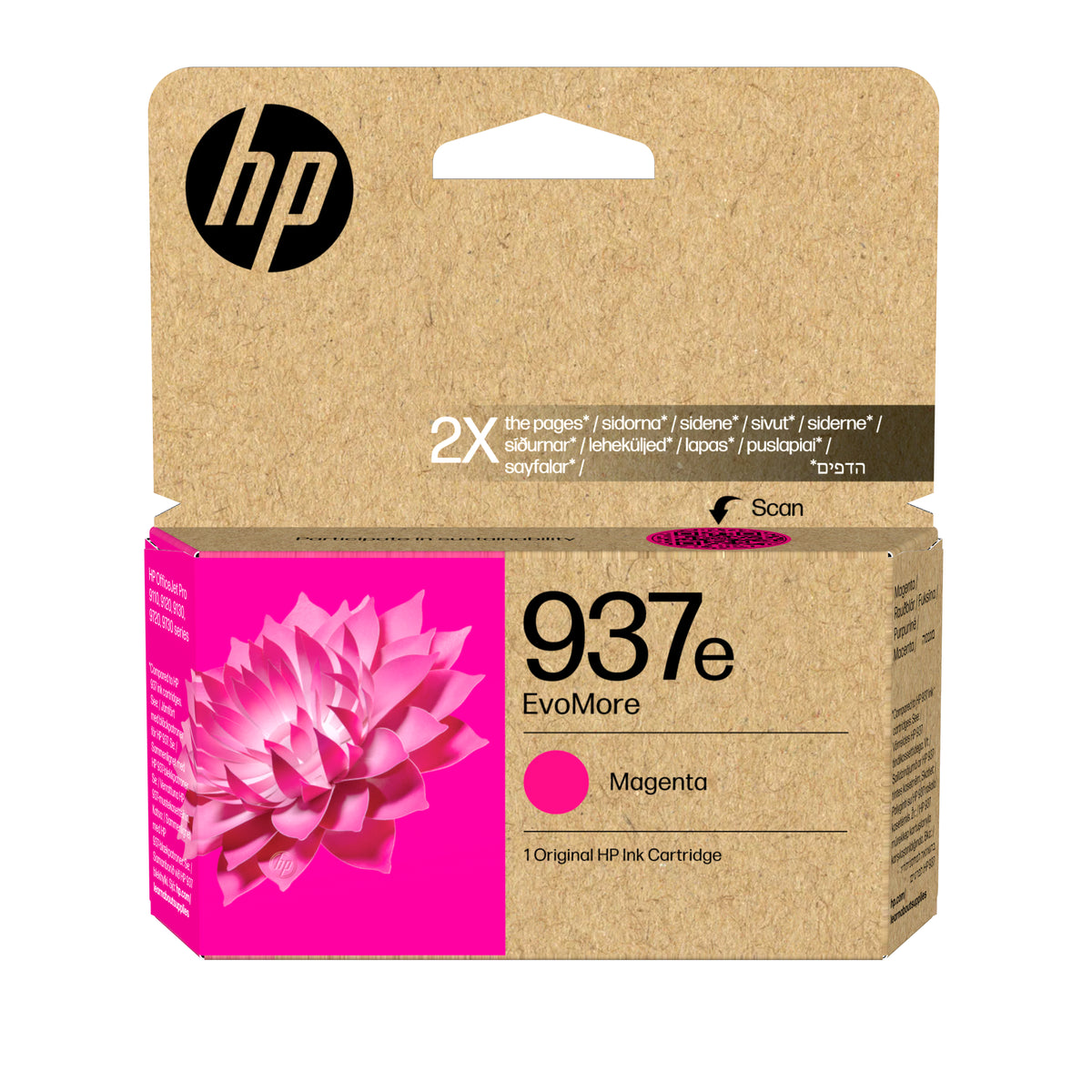 HP 937e EvoMore magenta originalbläckpatron
