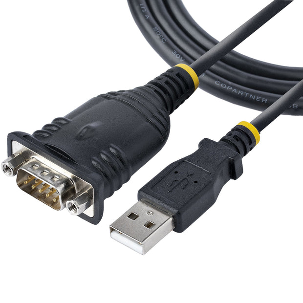 StarTech.com 1P3FP-USB-SERIAL kabelomvandlare (hane/hona) DB-9 USB Type-A Svart