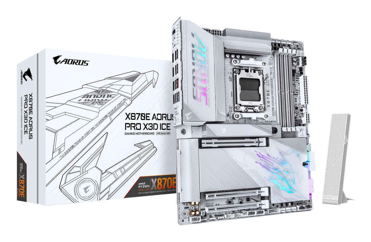 GIGABYTE X870E AORUS PRO X3D ICE AMD X870E AM5-sockel ATX
