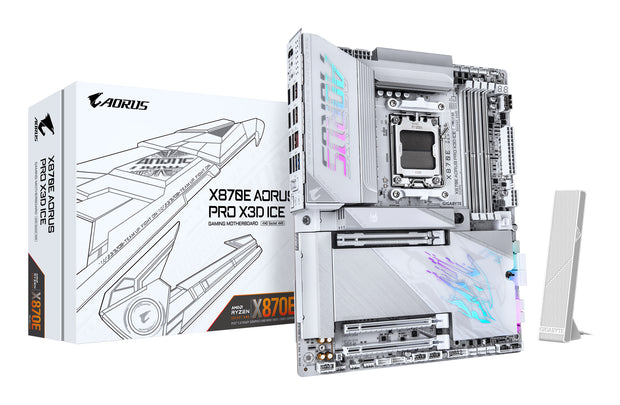 GIGABYTE X870E AORUS PRO X3D ICE AMD X870E AM5-sockel ATX