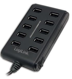 LogiLink UA0125 gränssnittshubbar USB 2.0 480 Mbit/s Svart
