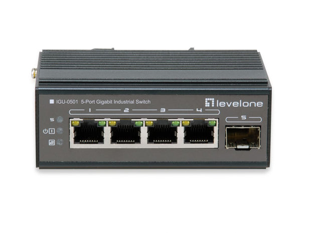 LevelOne IGU-0501 nätverksswitchar Gigabit Ethernet (10/100/1000) Svart