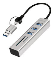 LogiLink UA0445 gränssnittshubbar USB 3.2 Gen 1 (3.1 Gen 1) Type-A + Type-C 5000