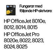HP 912 gul original bläckpatron