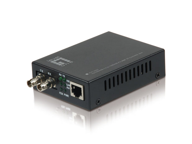 LevelOne FVT-2002 mediakonverterare för nätverk 100 Mbit/s 1310 nm Svart - 1x100M