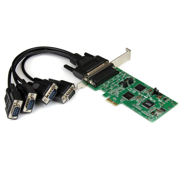 StarTech.com PCI express PCIe seriellt kombokort med 4 portar