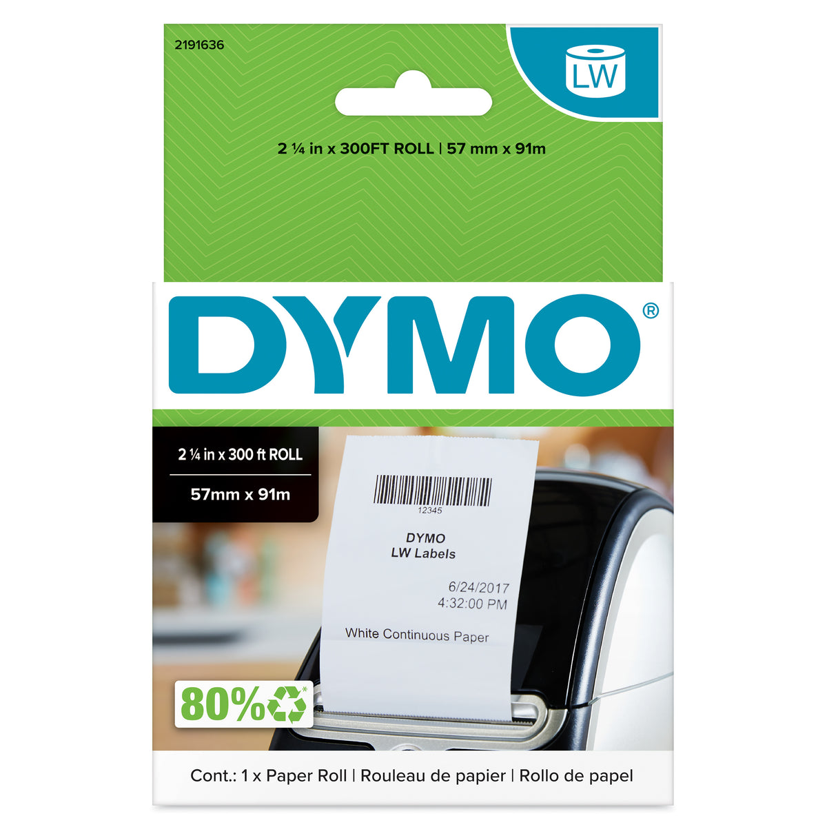 DYMO Autentiska LabelWriter Kontinuerliga Etiketter
