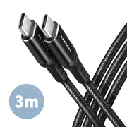 Axagon BUCM-CM30AB USB-kablar USB 2.0 3 m USB C 0,48 Gbit/s 60 W Svart